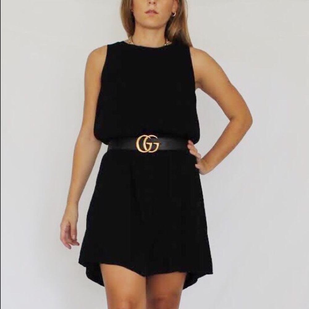 Black Oversized Theory Dress